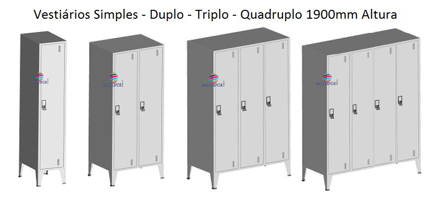 01 Vestiários Cacifos Portas Metálicos 1234_Baltexport