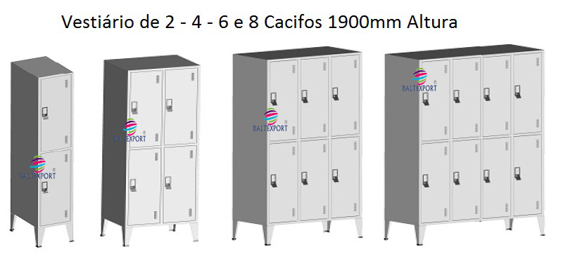 02 Vestiários Cacifos Portas Metálicos 2468_Baltexport