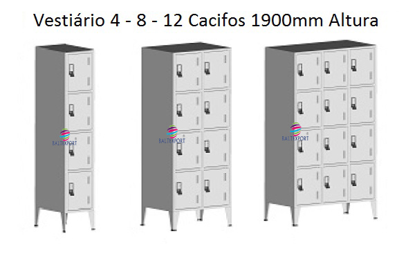 04 Vestiários Cacifos Portas Metálicas 4812_Baltexport