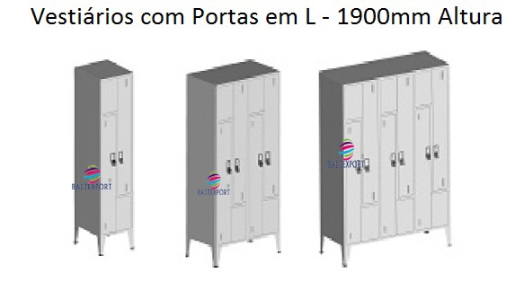 07 Vestiário Metalico com Portas em L 123_Baltexport