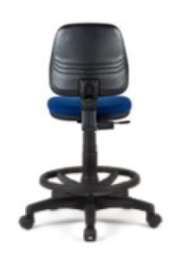Cadeira Clássica, costa baixa, mecanismo de contacto permanente, amortecedor alto com apoio de pés em nylon, pode ser fornecido com rodas ou pateres BCL.300