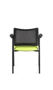Cadeira Atena, costa em rede, assento com estofo, opção de par de braços BAT.250