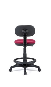 Cadeira Big Eco, assento e costa com estofo, contacto fixo, sistema de elevação simples, apoio de pés em nylon, Opção: Apoio de pés cromado (+€) BEC.300