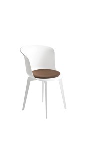 Cadeira Épica, fixa, casco e estrutura fabricada em tecno polímero, com painel do assento com estofo BEP.200
